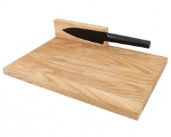 Clap Design CHEF'S Dębowa Deska do Krojenia z Nożem 37 cm