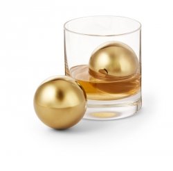 Philippi COLLINS Kamienie - Kule Chłodzące do Drinków Whisky 2 Szt. / Złote