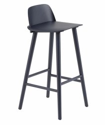 Muuto NERD Hoker - Krzesło Barowe 89 cm Granatowy Midnight Blue