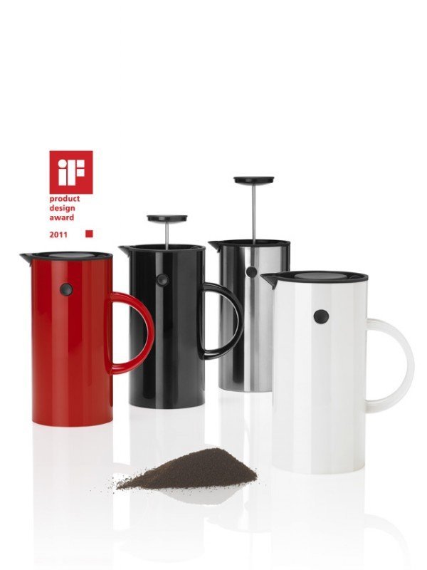 Stelton EM77 Zaparzacz Tłokowy do Kawy typu French Press - Czerwony