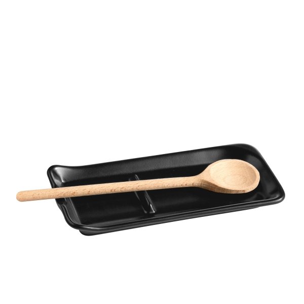 Emile Henry KITCHEN Podstawka pod Łyżkę Kuchenną / Czarna