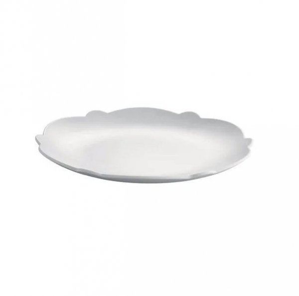 Alessi DRESSED - EN PLEIN AIR Talerz Deserowy Piknikowy z Melaminy 17 cm / Biały
