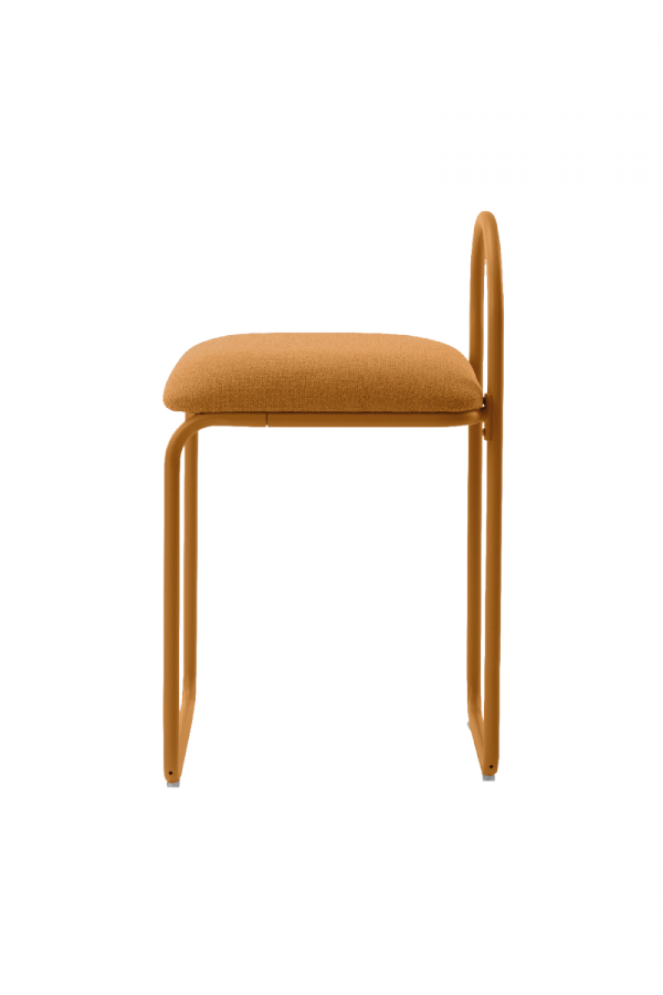 Aytm ANGUI Krzesło Tapicerowane / Pomarańczowe AMBER BOUCLÉ