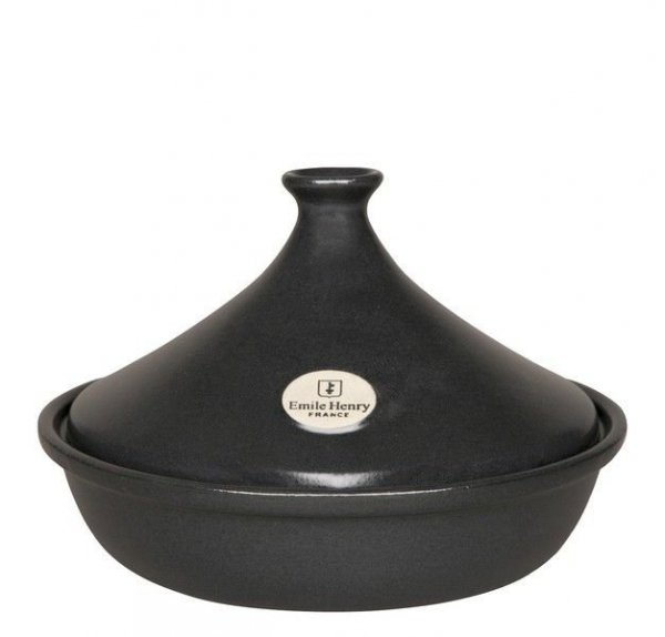 Emile Henry TAGINE Ceramiczne Naczynie do Gotowania 25 cm - Czarne