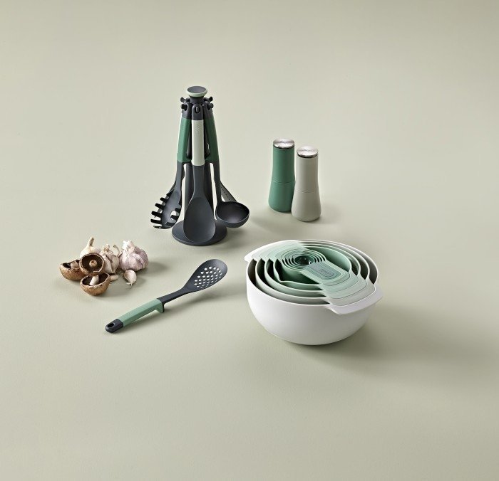 Joseph Joseph NEST 9 Zestaw Misek i Miarek Kuchennych / Zielony SAGE