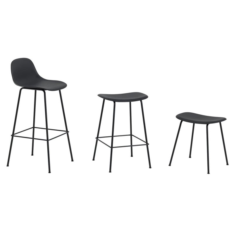 Muuto FIBER Stołek Niski - Czarny