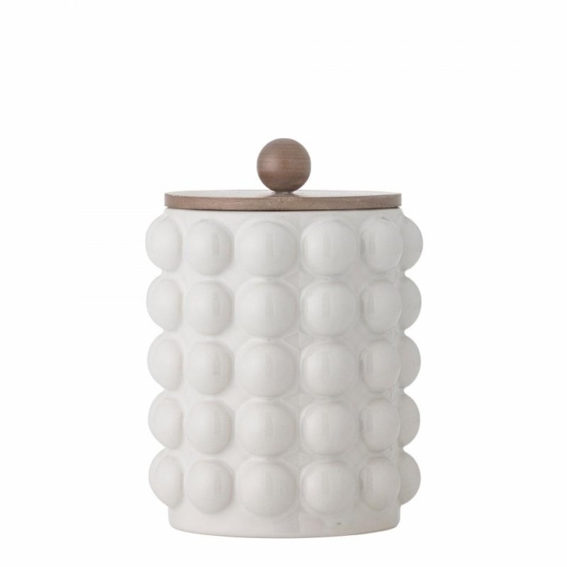 Bloomingville MADGE Ceramiczny Pojemnik Kuchenny 1,3 l / Biały