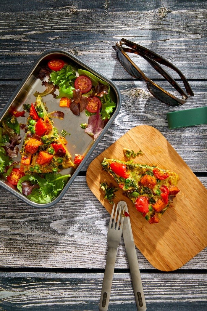 black+blum CLASSIC Stalowy Lunchbox L / Oliwkowy