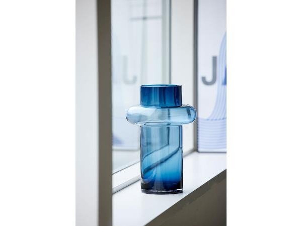 Lyngby Glass TUBE Wazon do Kwiatów 25 cm Granatowy