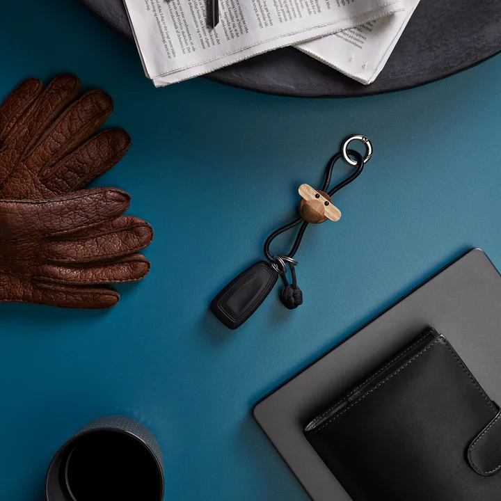 Brelok Monkey Kay Bojesen ze srebrnym pierścieniem i karabińczykiem