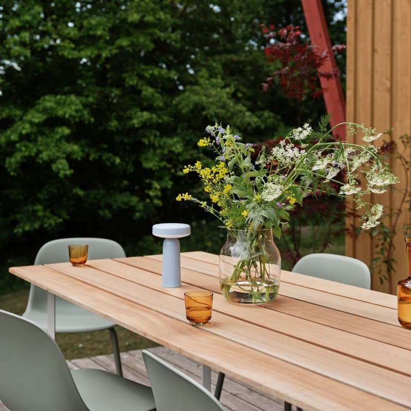 Muuto FIBER OUTDOOR Krzesło Ogrodowe - Zewnętrzne / Jasnozielone