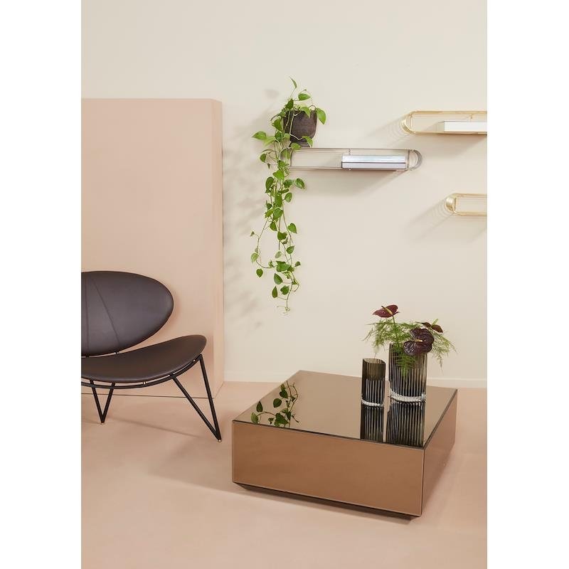 Aytm SPECULUM Stolik Lustrzany 80x80 cm Brązowy