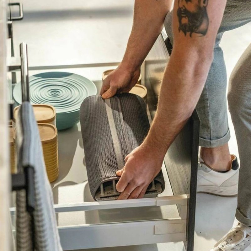 Guzzini DRY SAFE Składana Suszarka - Ociekacz do Naczyń z Matą / Beżowa