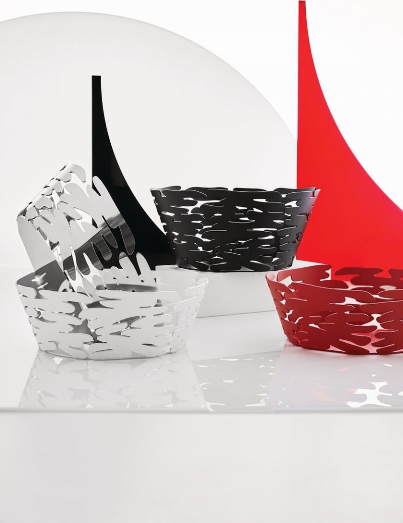 Alessi BARKET Misa - Kosz na Owoce 21 cm Czarny