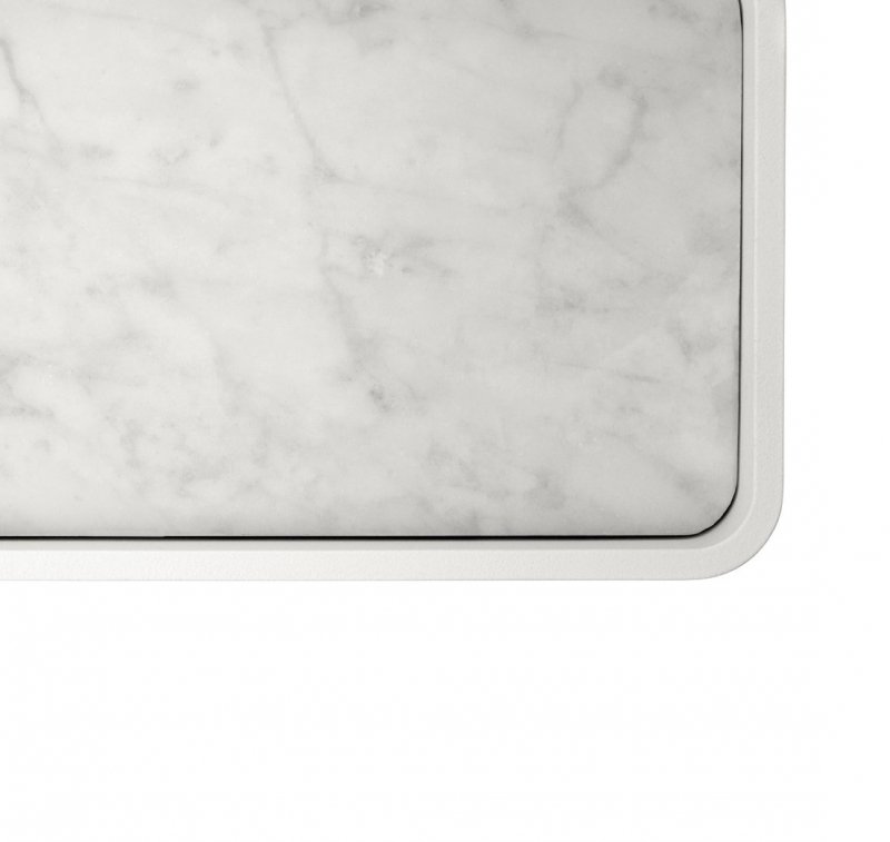 Menu BATH Ścienna Półka Łazienkowa 20 cm / Biała - Biały Marmur