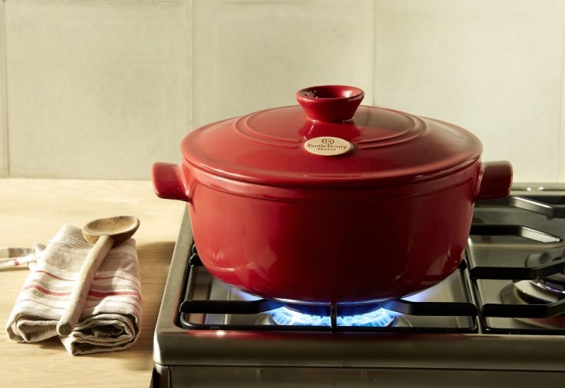 Emile Henry - Garnek Ceramiczny do Duszenia 5,3 l Czarny