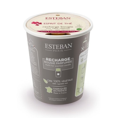 Esteban PARIS Refil - Wkład Uzupełniający do Świecy Zapachowej 180 g / Zapach Esprit de The