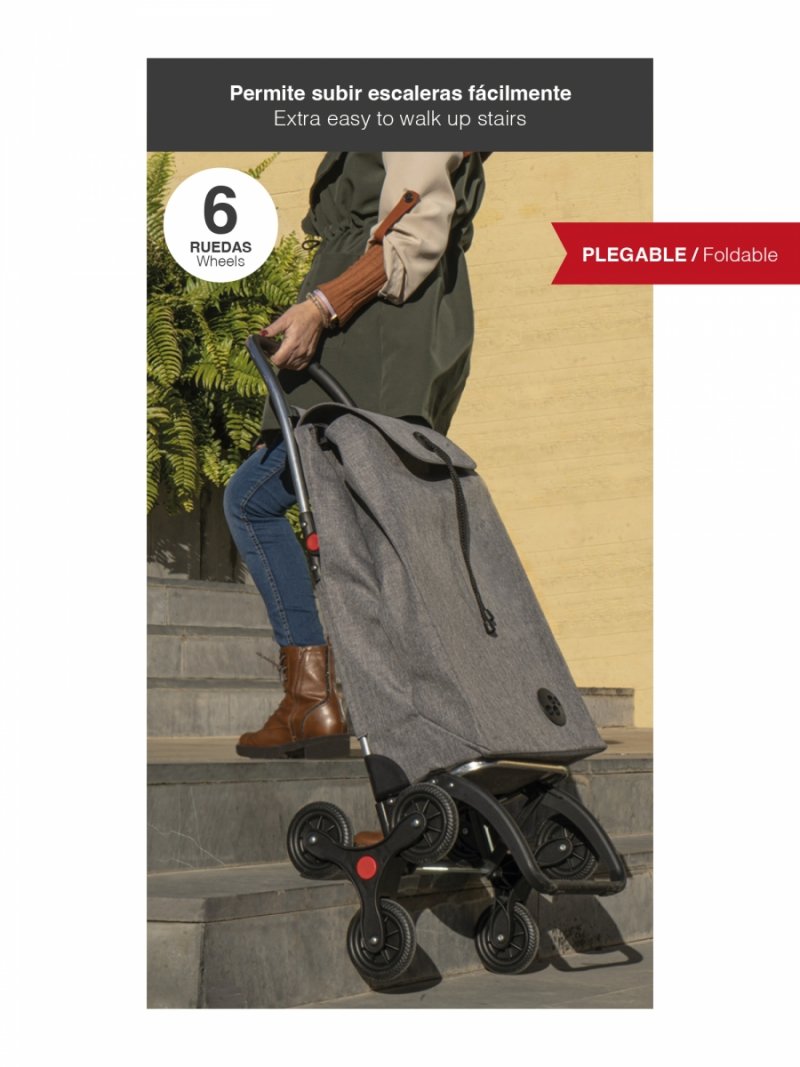 Rolser BIG POLAR 6L Wózek na Kółkach - Torba na Zakupy / Fioletowy