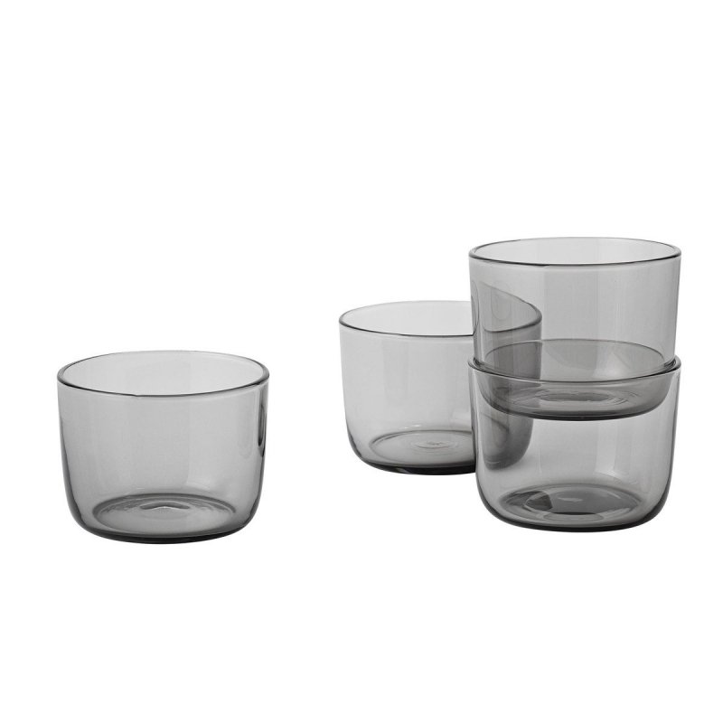 Muuto CORKY Szklanki Niskie 4 Szt. Szare