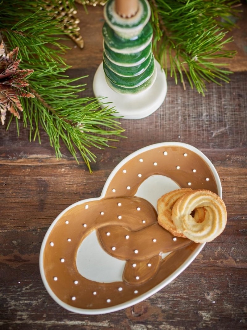 Patera Treats Bloomingville z ręcznie malowanym motywem precla