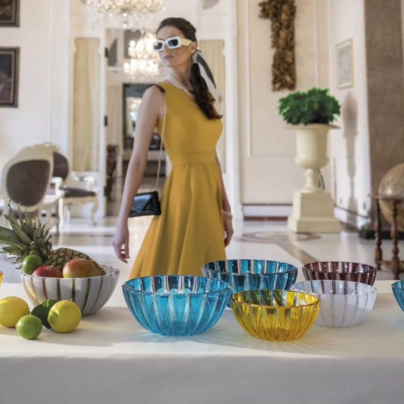 Guzzini DOLCEVITA Miska do Sałaty 20 cm z Tworzywa z Recyklingu / Niebieska