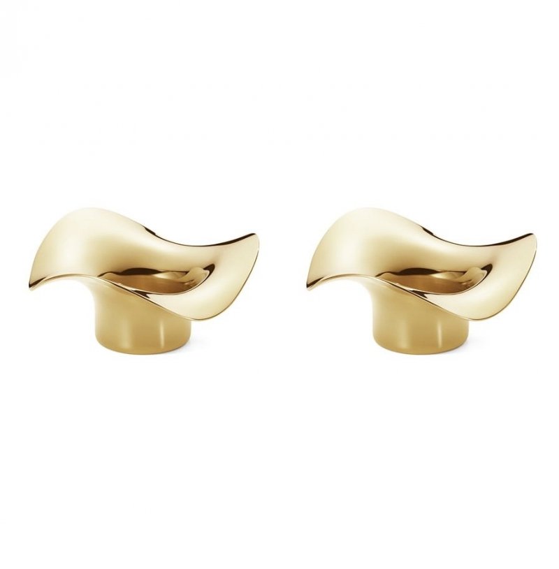 Georg Jensen COBRA Świecznik Tealight 2 Szt. Złoty