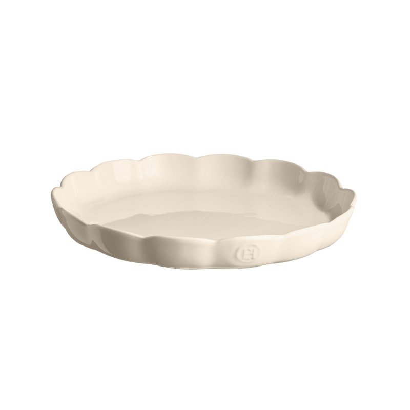 Emile Henry MADELEINE Ceramiczna Forma do Tarty 31 cm / Kremowa