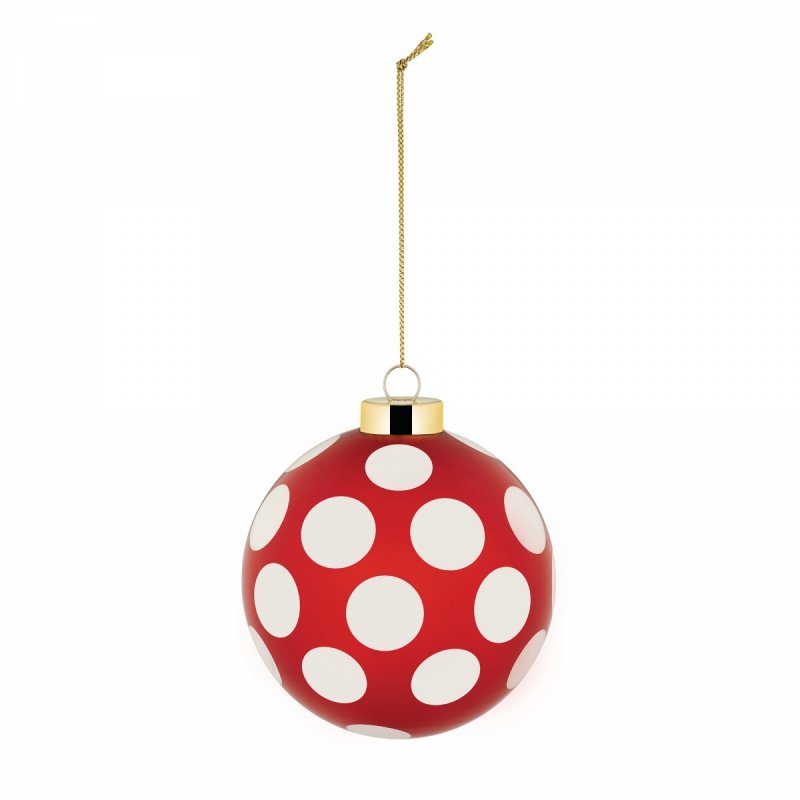 Alessi DELIGHT Bombka Choinkowa / Białe Kropki