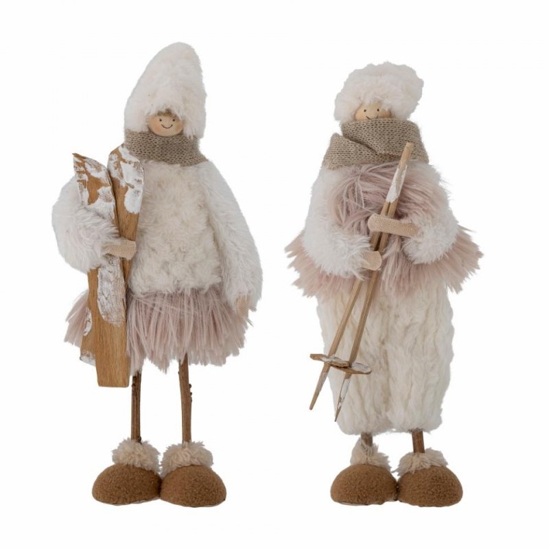 Bloomingville CHRISTMAS SNEHA Dekoracja Świąteczna / Zimowi Narciarze 2 Szt.
