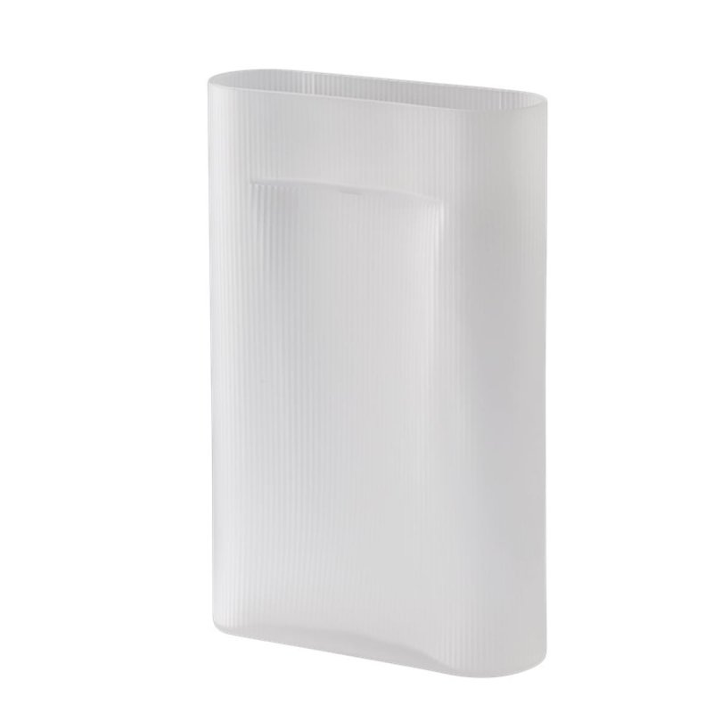 Muuto RIDGE Szklany Wazon do Kwiatów 48 cm / Biały Szroniony