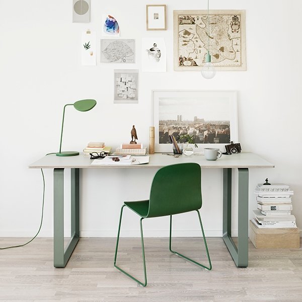 Muuto VISU SLED BASE Krzesło Drewniane na Stalowej Ramie - Czarne 2 Szt.