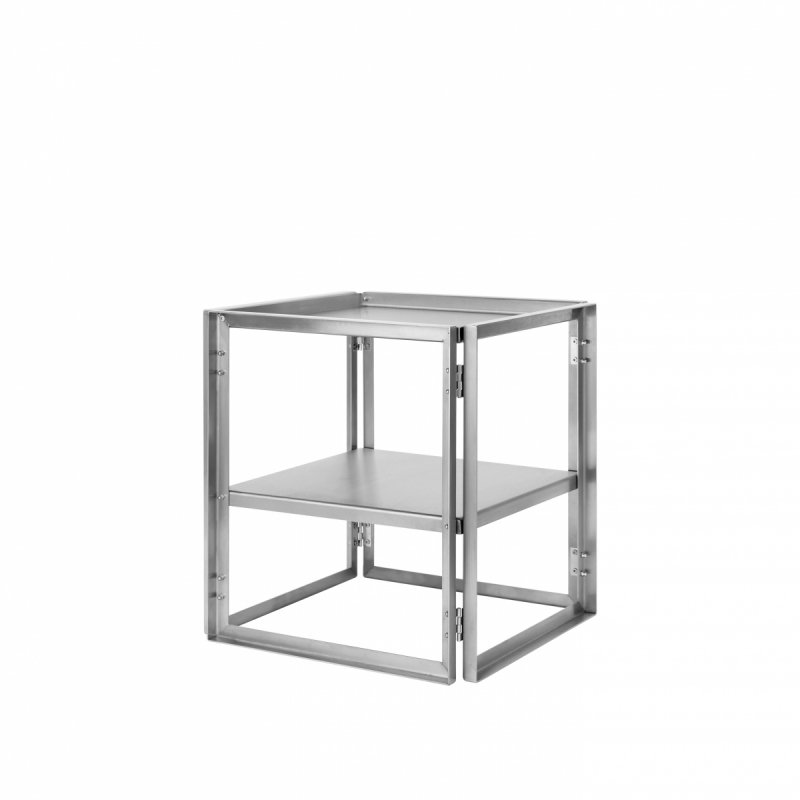 Kristina dam studio FOLDABLE Stalowy Stolik Pomocniczy - Boczny / Srebrny