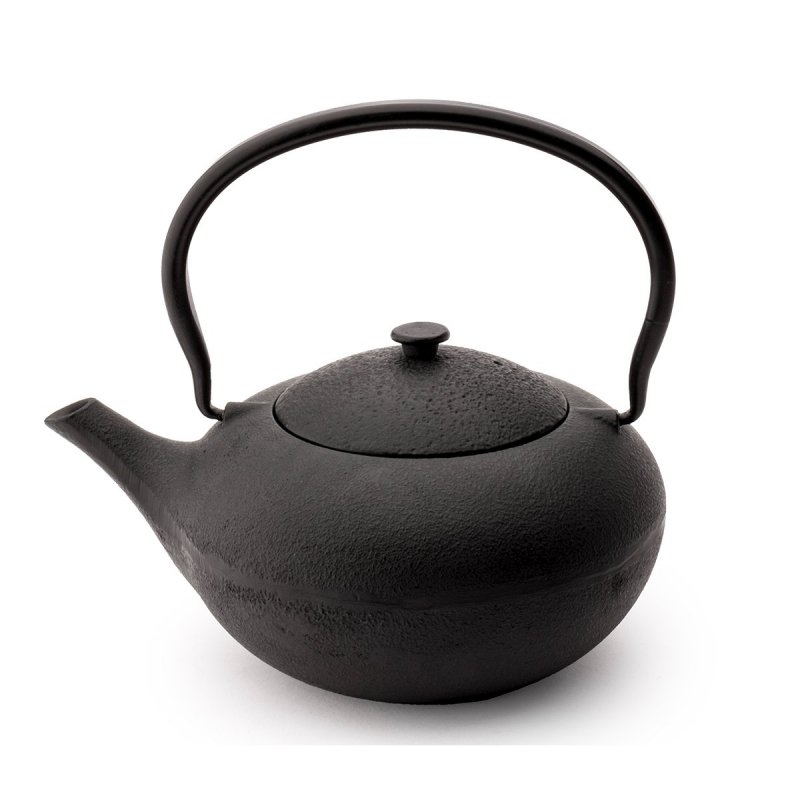 Bredemeijer SHANXI Dzbanek Żeliwny - Zaparzacz do Herbaty 1 l Czarny + 2 Porcelanowe Czarki
