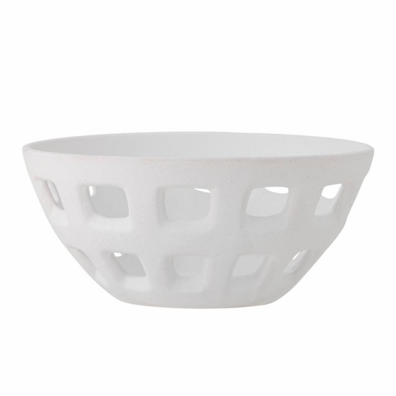 Bloomingville FOLGINO Ceramiczna Misa - Kosz na Owoce, Pieczywo / Biała