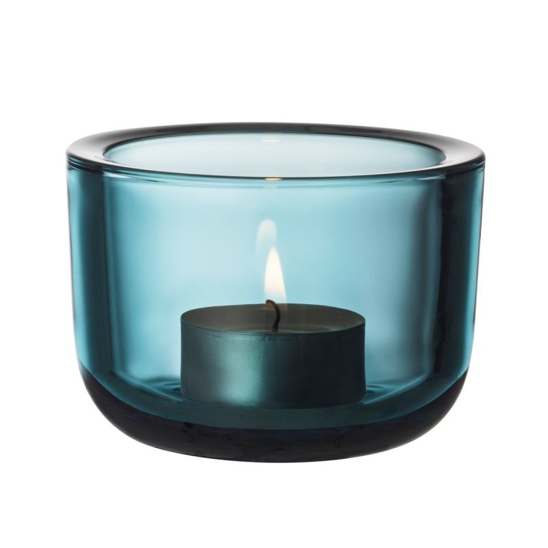 Iittala VALKEA Świecznik Tealight / Morski Niebieski
