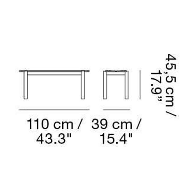 Muuto LINEAR Zestaw Mebli Ogrodowych - Stół 140 cm + 2 Ławki - Ciemnozielony