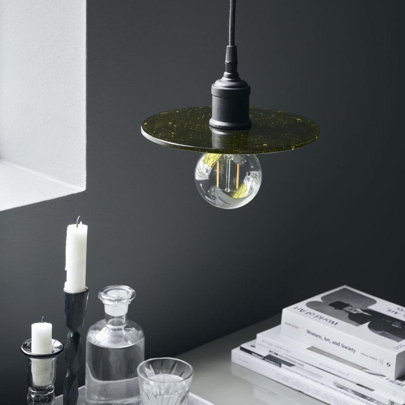 House Doctor HOVERN Lampa Wisząca 21 cm Zielona Oliwkowa