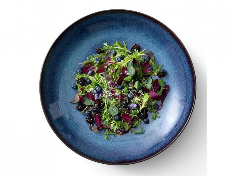 Bitz BLACK Patera 40 cm Czarna - Niebieski Środek