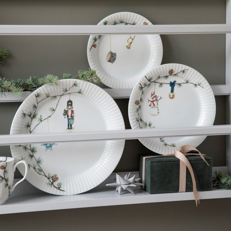 Kähler HAMMERSHØI CHRISTMAS Talerz Świąteczny 22 cm / Biały