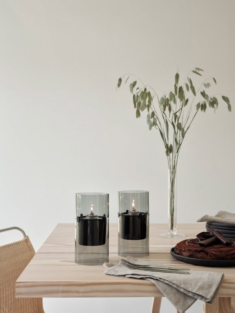 Stelton LUCIE Lampa Oliwna / Świecznik 17,5 cm Szary