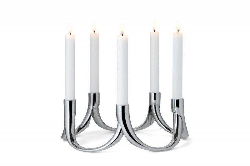 Philippi BOW Świecznik Dwuramienny - Polerowany