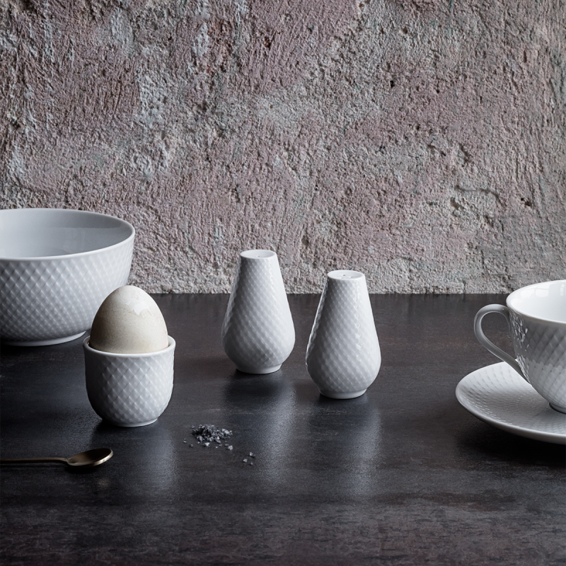 Lyngby Porcelain RHOMBE Solniczka i Pieprzniczka