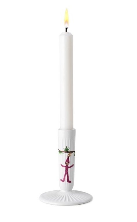 Kähler HAMMERSHØI CHRISTMAS Świecznik Świąteczny 12 cm Zdobiony / Biały