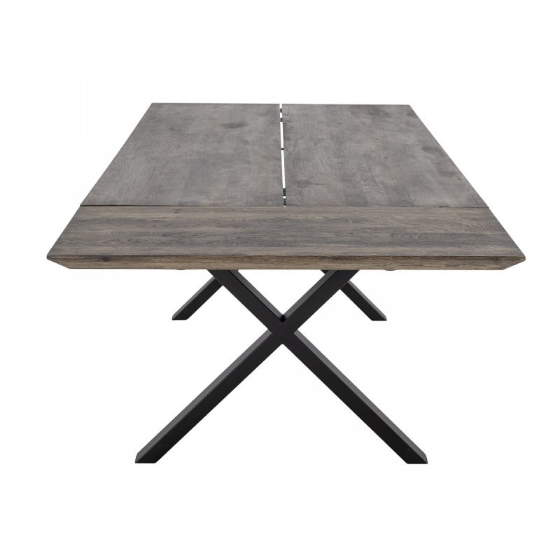 Bloomingville MALDON Stół do Jadalni 200 cm / Czarny - Blat Ciemny Dąb