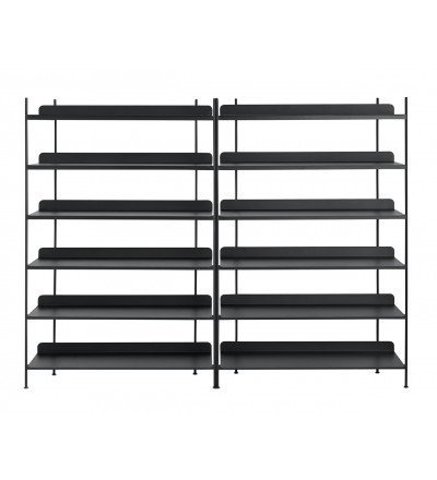 Muuto COMPILE Regał Modułowy Czarny - Konfiguracja 8