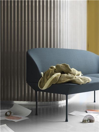 Muuto OSLO Sofa 2-Osobowa - Tkanina Ciemnozielona Steelcut Trio 966