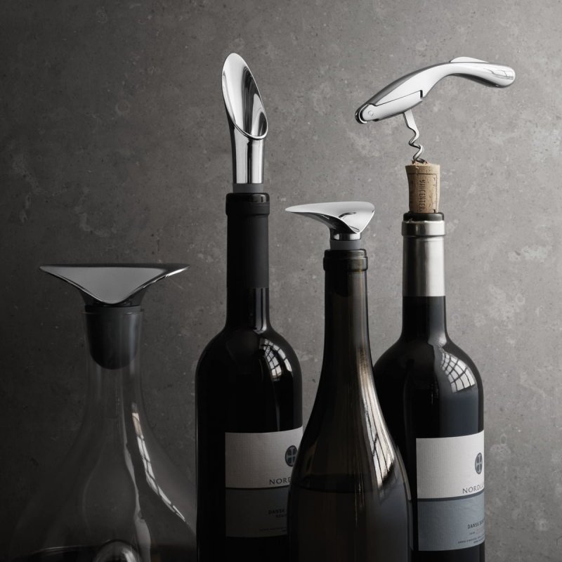 Georg Jensen WINE Karafka do Wina ze Stalowym Korkiem
