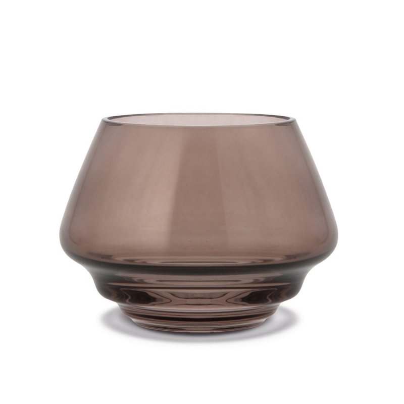 Holmegaard FLOW Świecznik Tealight - Szary Smoke