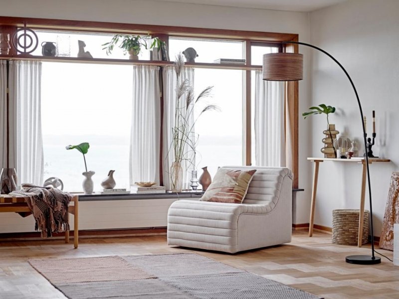 Bloomingville ALLURE Fotel Leżanka Lounge / Odcień Naturalny