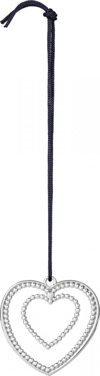 Rosendahl KAREN BLIXEN CHRISTMAS Świąteczna Zawieszka Choinkowa - Serce 7 cm Srebrne